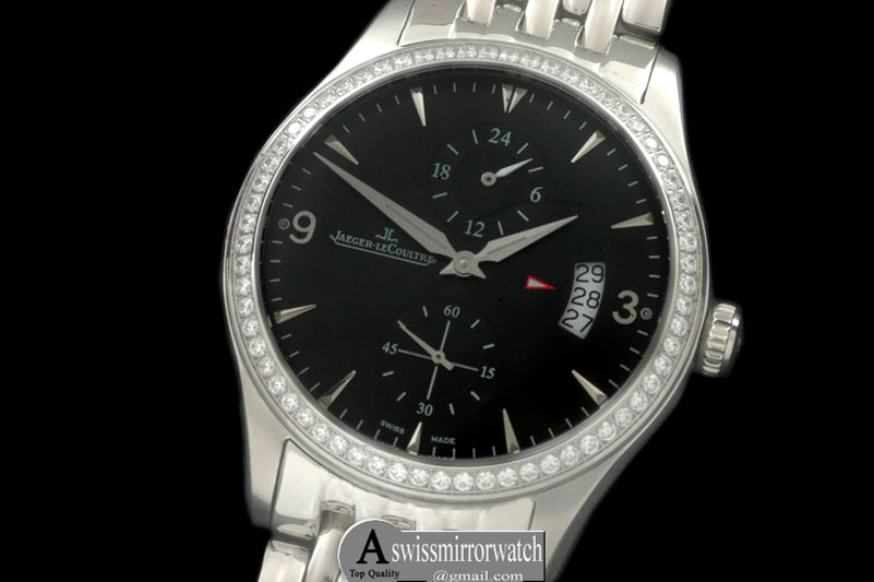 Jaeger-LeCoultre Master Duo Time SS/SS Black Asian 2824