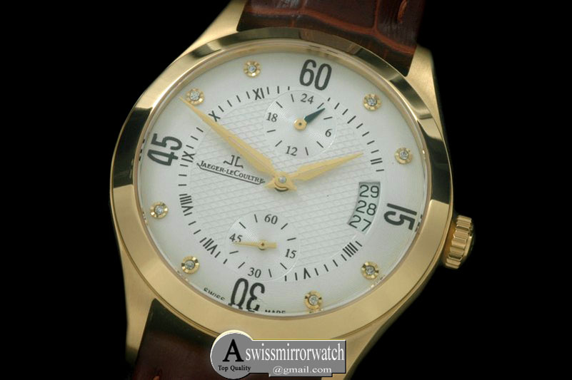 Jaeger-LeCoultre Master Duo Time YG/LE White Asian 2824