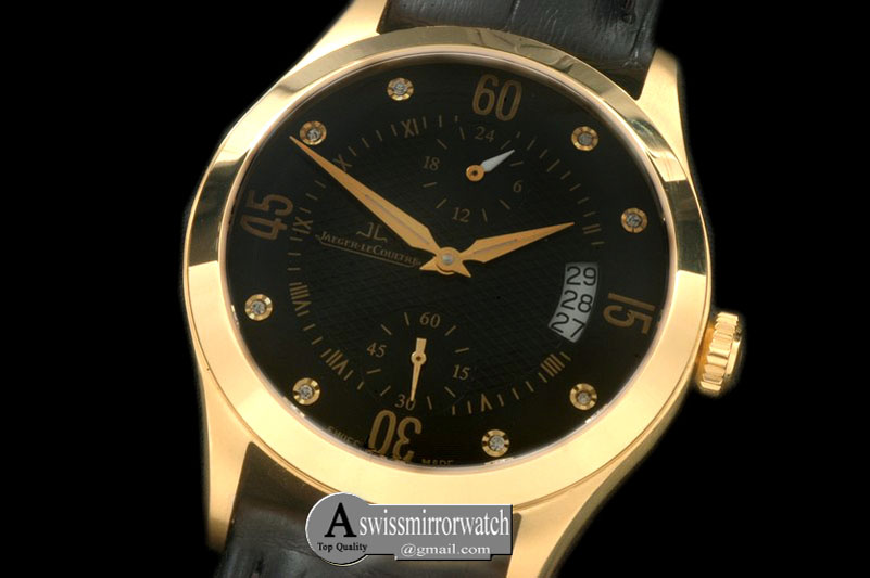 Jaeger-LeCoultre Master Duo Time YG/LE Black Asian 2824