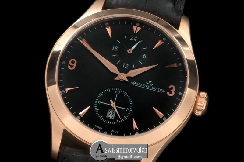 Jaeger-LeCoultre Master Duo Time RG/LE Black Asian 2824