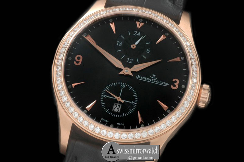 Jaeger-LeCoultre Master Duo Time RG/LE Black Asian 2824