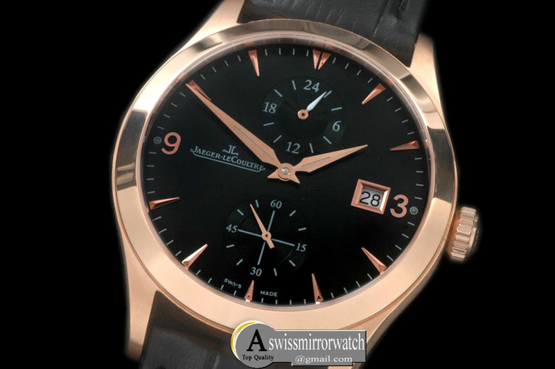 Jaeger-LeCoultre Master Duo Time RG/LE Black Asian 2824
