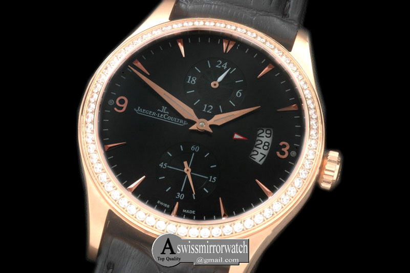 Jaeger-LeCoultre Master Duo Time RG/LE Black Asian 2824