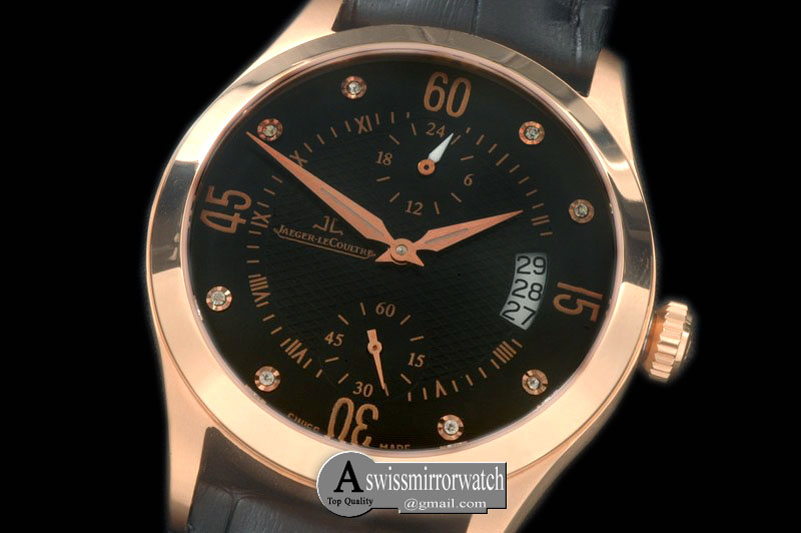 Jaeger-LeCoultre Master Duo Time RG/LE Black Asian 2824