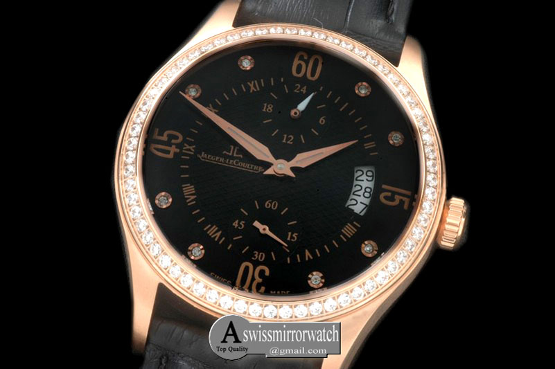 Jaeger-LeCoultre Master Duo Time RG/LE Black Asian 2824
