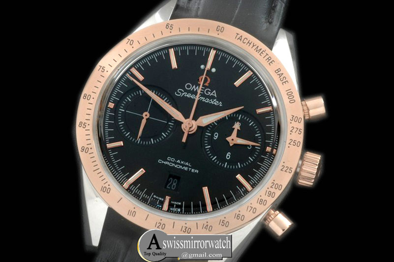 Omega Speedmaster Moon Watch SS/RG/LE White Stick A-7750