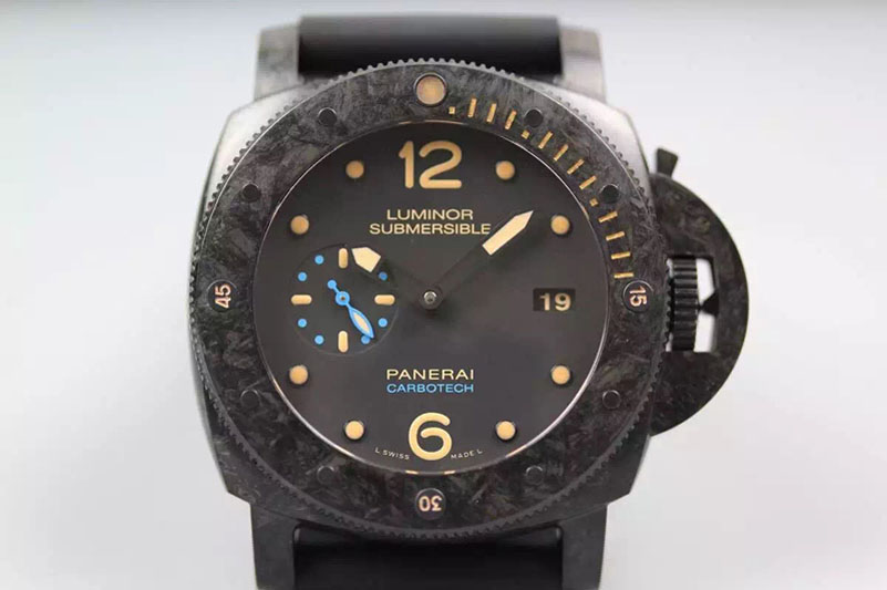Panerai PAM 616 Forged Carbon V6F "Special Edition" on Black Rubber Strap P9000