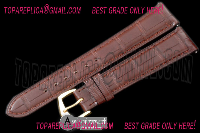 Patek Philippe Brown Croc Strap YG 20/16 / Insignia Buckle