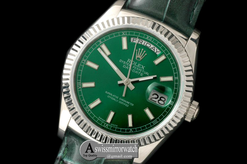 Rolex DayDate Fluted Green SS/LE Asian Eta 2836