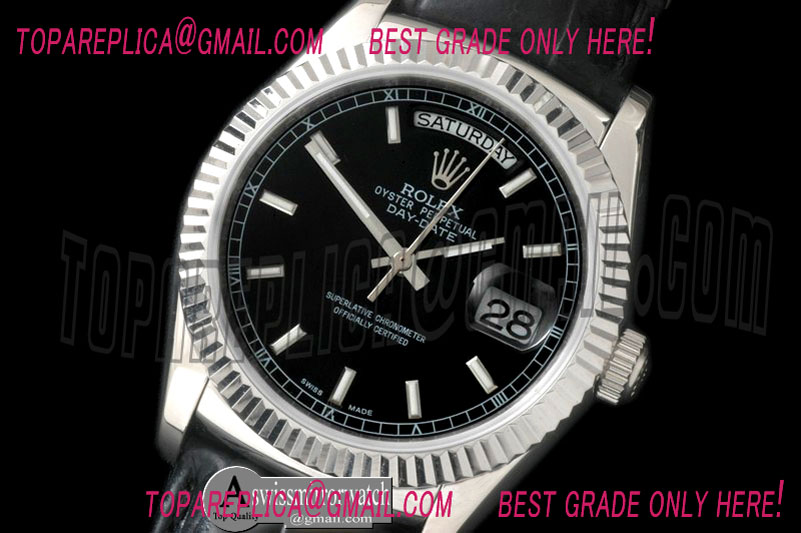 Rolex DayDate Fluted Black SS/LE Asian Eta 2836