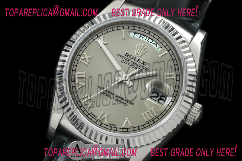 Rolex DayDate Fluted Grey Roman SS/LE Asian 2836