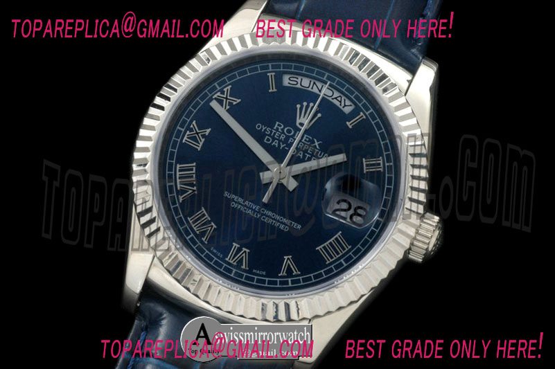 Rolex DayDate Fluted Blue Roman SS/LE Asian 2836
