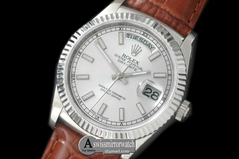 Rolex DayDate Fluted White SS/LE Asian 2813