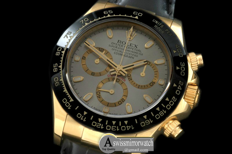 Rolex Daytona 116528 YG/LE Grey Stk A-7750 Sec@6