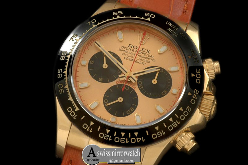 Rolex Daytona 116528 YG/LE Black Stk A-7750 Sec@6