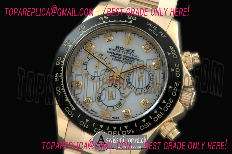 Rolex Daytona 116528 YG/YG White Diam A-7750 Sec@6