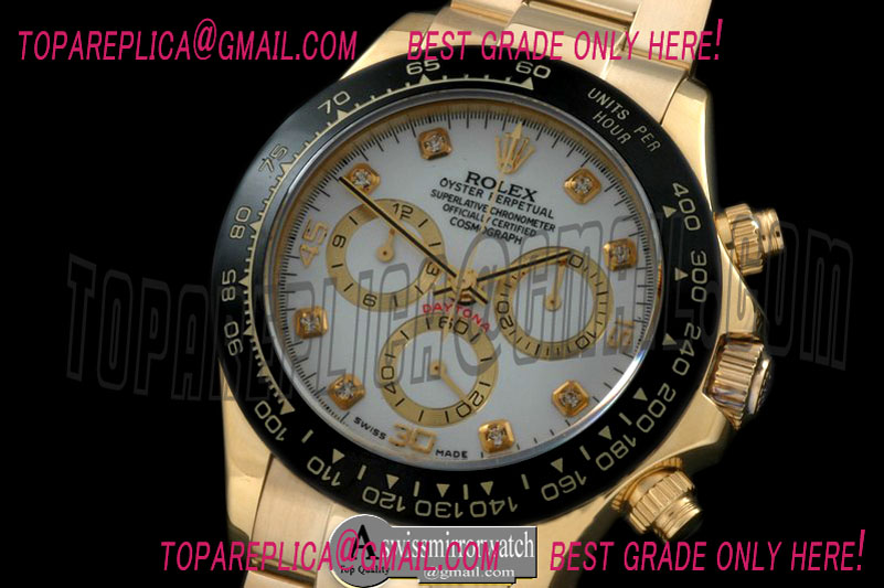 Rolex Daytona 116528 YG/YG MOP White Diam A-7750
