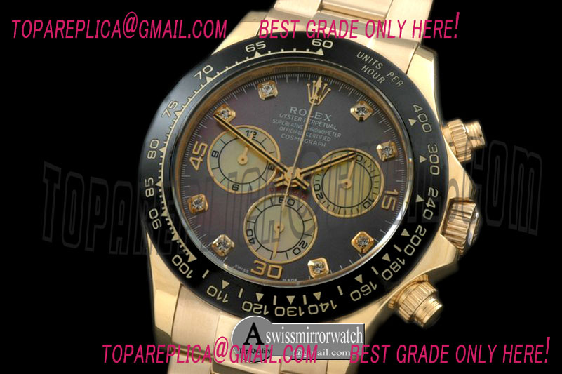 Rolex Daytona 116528 YG/YG MOP Grey Diam A-7750 Sec@6