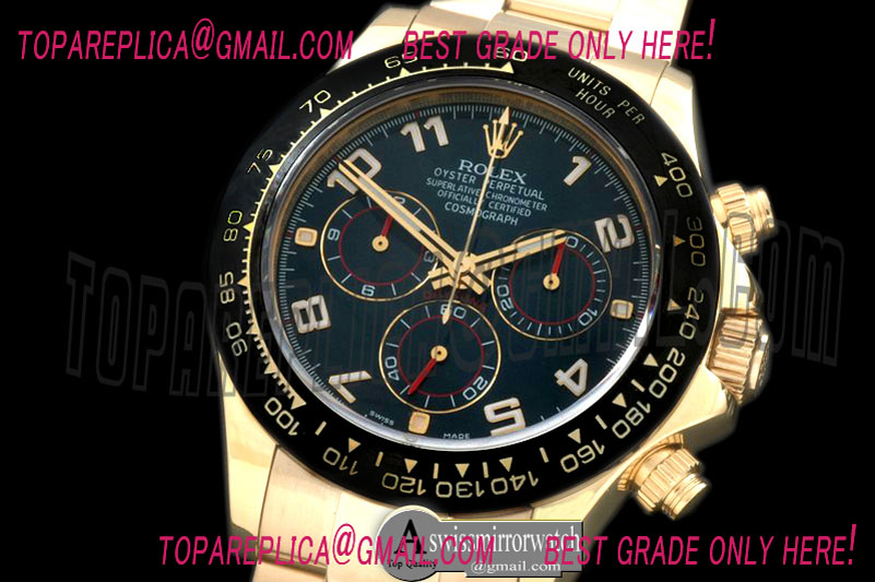 Rolex Daytona 116528 YG/YG Blue Num A-7750 Sec@6