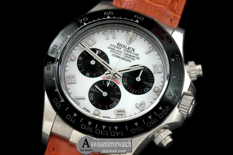 Rolex Daytona 116519 SS/CER/LE White Num A-7750 Sec@6