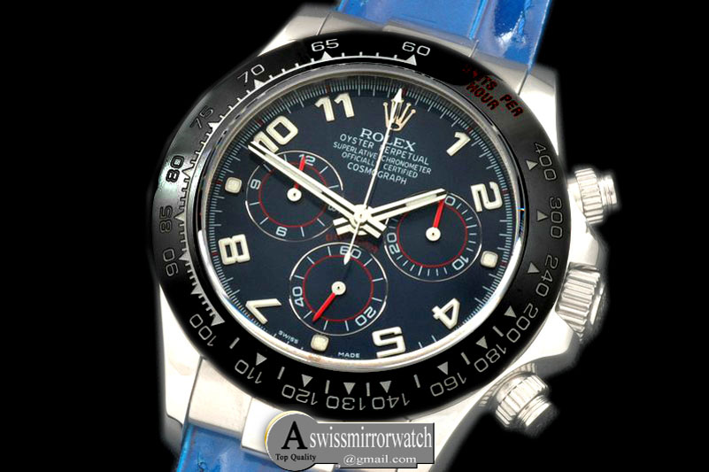 Rolex Daytona 116519 SS/CER/LE Blue Num A-7750 Sec@6