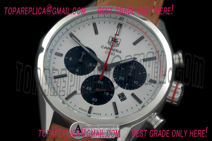 Tag Heuer Carrera CH 80Anni Chrono SS/LE White/Red Jap OS20