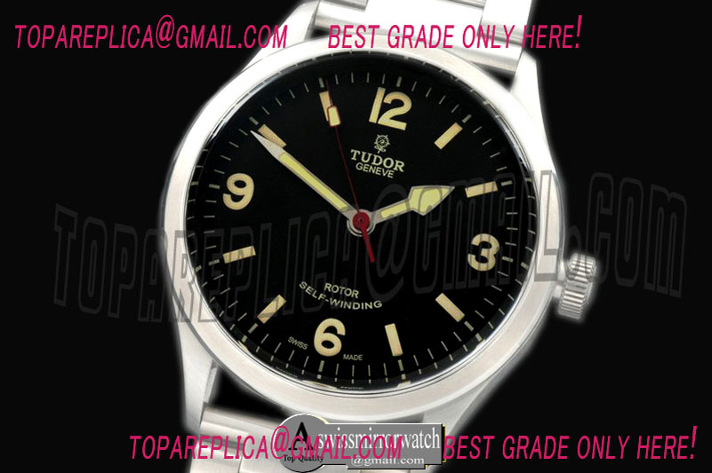 Tudor Heritage Ranger SS V6F 1:1 Best Edition Black Dial on SS Bracelet A2824