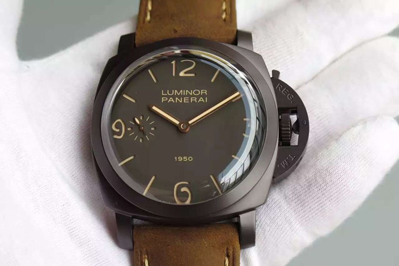 Panerai PAM 375 N V6F Best Edition Brown Dial on Brown Asso Strap P3000