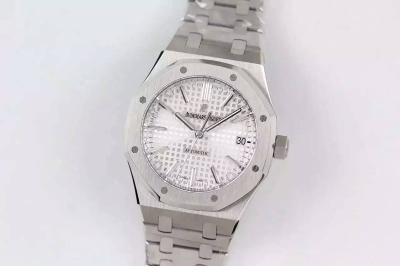 Audemars Piguet Royal Oak 37mm 15450 SS JF 1:1 Best Edition Silver Dial on SS Bracelet A3120