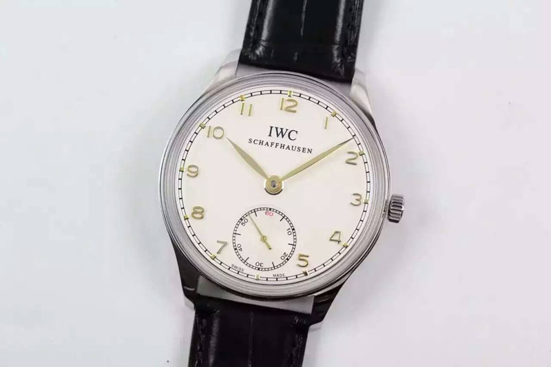 IWC Portuguese IW545408 ZF 1:1 Best Edition White Dial on Black Leather Strap A6498