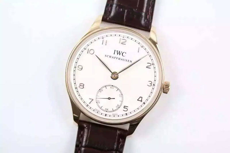IWC Portuguese IW545408 ZF 1:1 Best Edition RG White Dial on Brown Leather Strap A6498