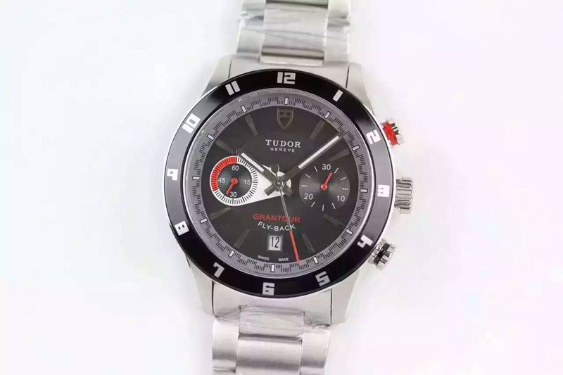 Tudor Grantour Fly-Back 42mm SS/SS Black Dail A7750