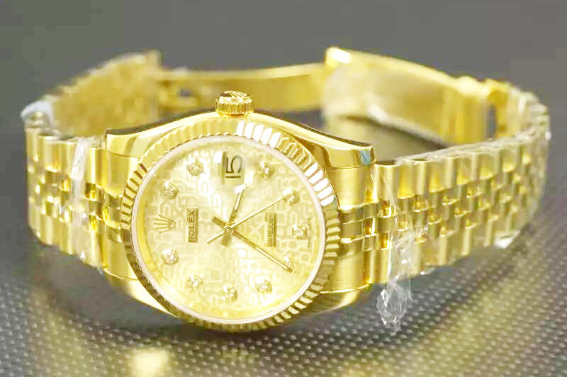 Rolex DateJust Men Jubilee Dial Yellow Gold Wrapped