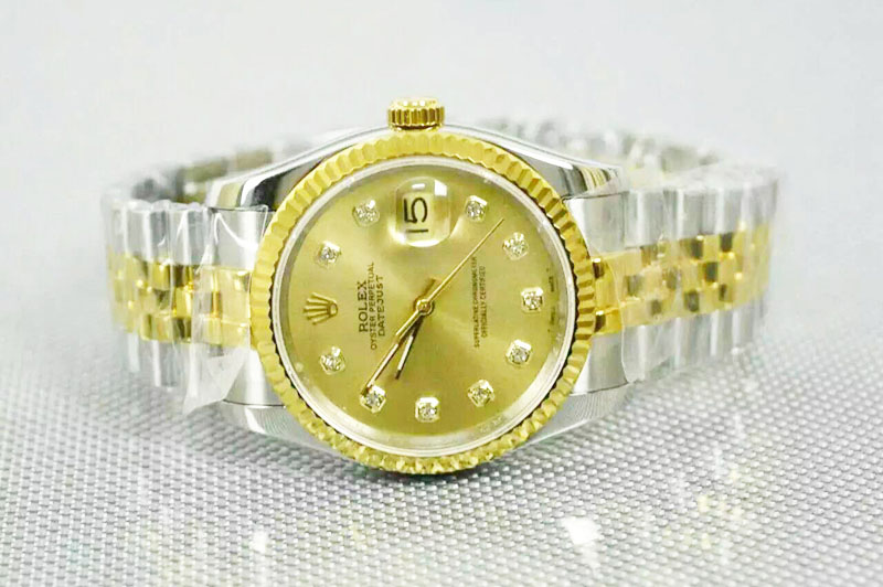 Rolex DateJust 36mm BP Best Edition 18K SS/YG Wrapped Gold Dial On SS Bracelet