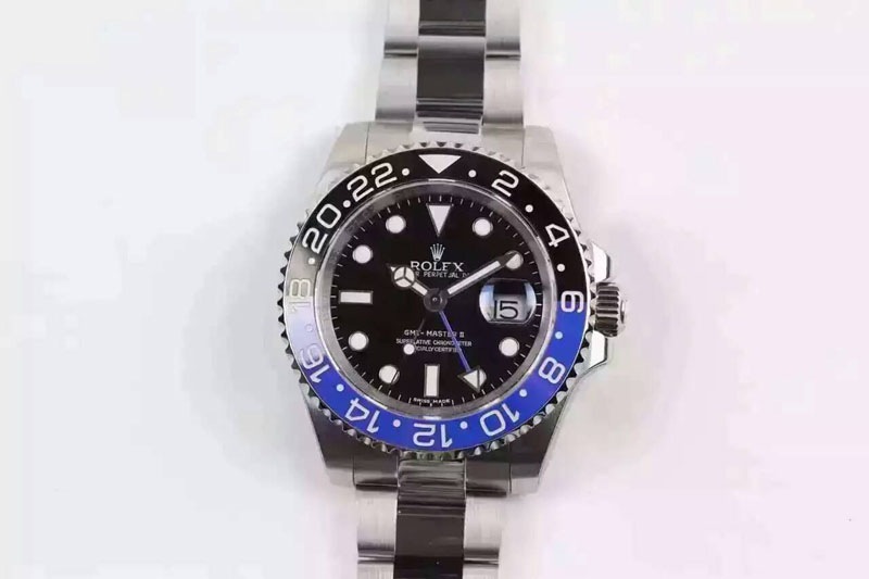 Rolex GMT-Master II 116710BLNR JF V2 Black/Blue Ceramic Bezel on SS Bracelet A2836