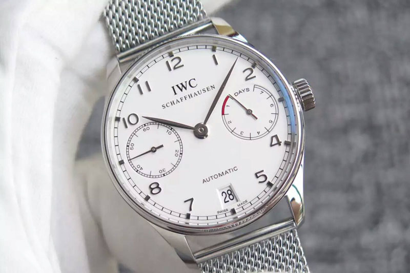 IWC Portuguese Real PR IW500114 YLF 1:1 Best Edition White Dial on SS Bracelet A52010 V3