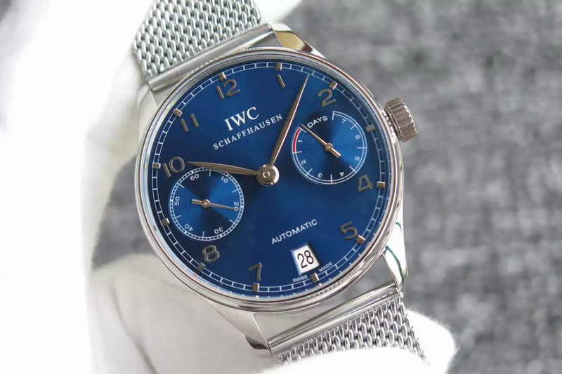 IWC Portuguese Real PR IW500109 YLF 1:1 Best Edition Black Dial on Black Leather Strap A52010 V3