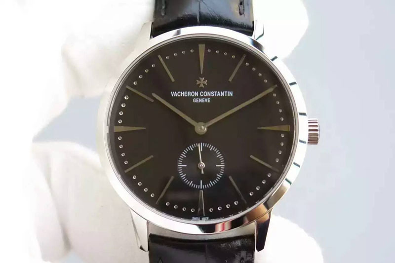 Vacheron Constantin SS MK Best Edition Black Dial on Black Leather Strap
