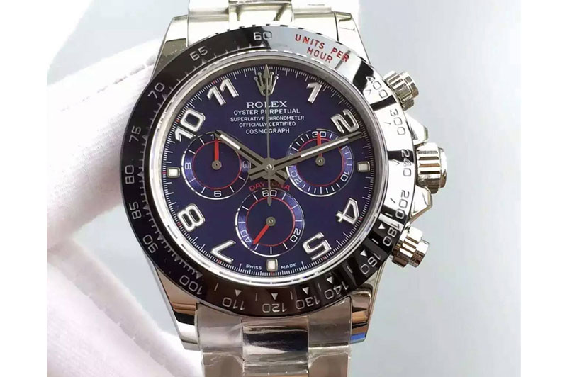 Rolex Daytona 116519 SS/CER/SS Blue Num A4130