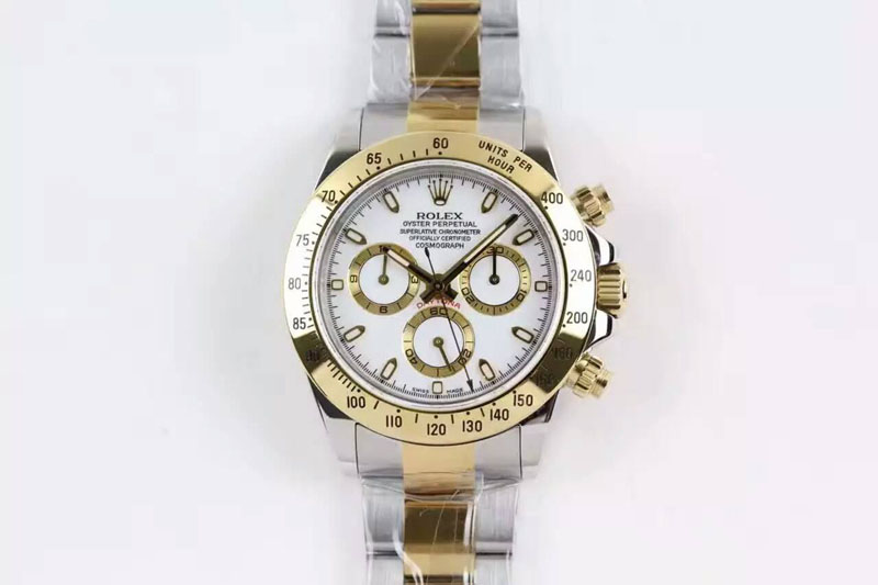 Rolex Daytona 116523 White Dial JF YG/SS A7750