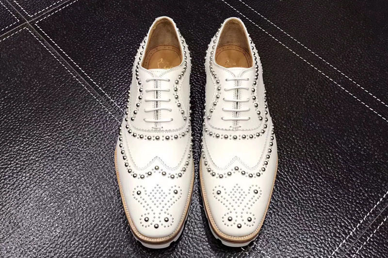 Christian Louboutin Mens Oxfords Crapamale Flat And Shoes White