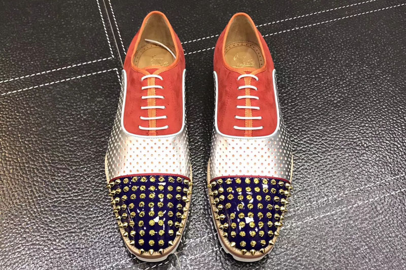 Christian Louboutin 2017 Mens Flat And Shoes Red/white/black