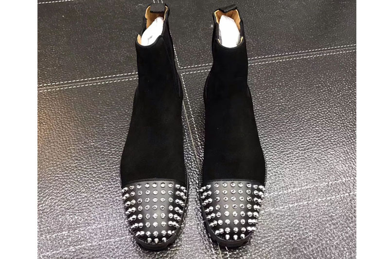Christian Louboutin Mens Melon Spikes Flat Ankle Boots