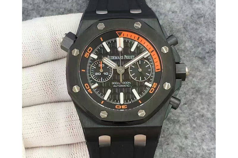 Audemars Piguet Royal Oak Offshore Diver Chronograph JH Orange Inner Black Dail A3124