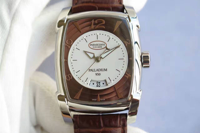 Parmigiani Fleurier Kalpa Grande Big Seconds Hand SS Brown Dial on Brown Leather Strap A331