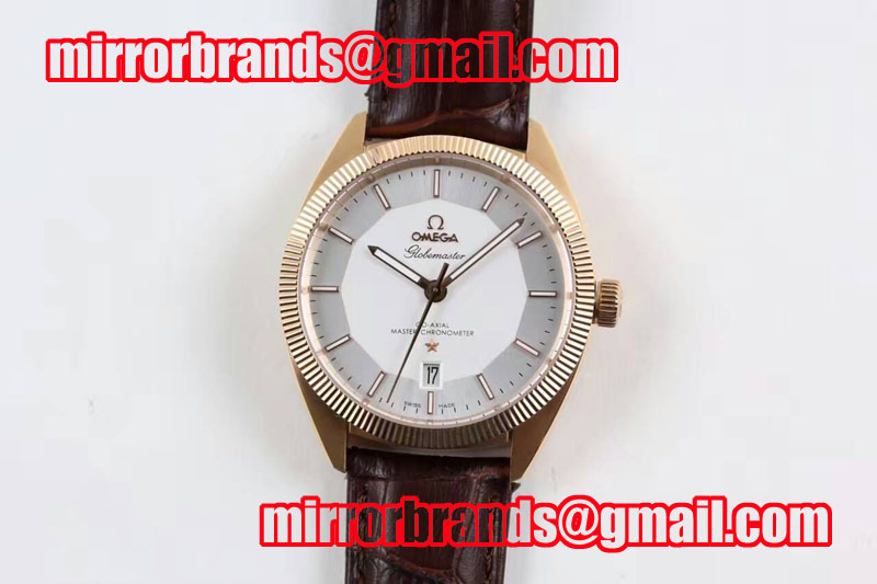 Omega Globemaster Master Chronometer RG V6F Best Edition Grey/White Dial on Brown Leather Strap A8900