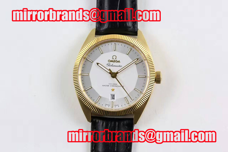 Omega Globemaster Master Chronometer YG V6F Best Edition Grey/White Dial on Brown Leather Strap A8900