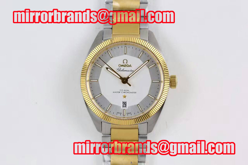 Omega Globemaster Master Chronometer YG V6F Best Edition White Dial on SS/YG Bracelet A8913
