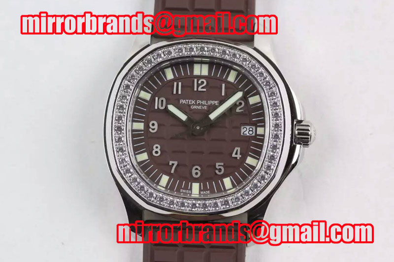 Patek Philippe Aquanaut Luce SS Brown Textured Dial on Brown Rubber Strap A23 Quartz