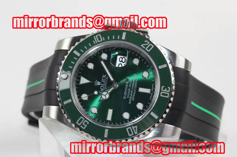 Rolex Submariner 116610 LN Green Ceramic V7 1:1 Noob Best Edition SA3135 Rubber B Strap